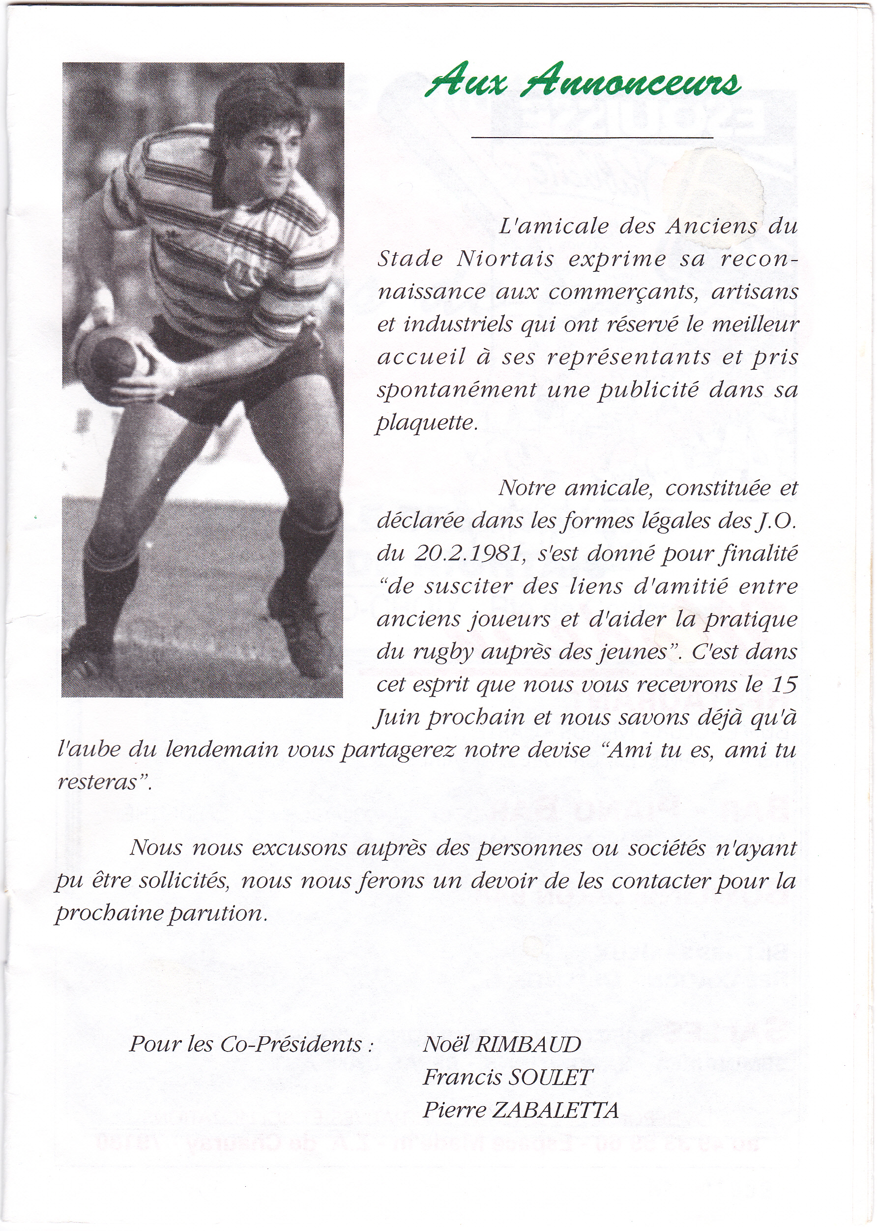 lettre aux annonceurs 1991